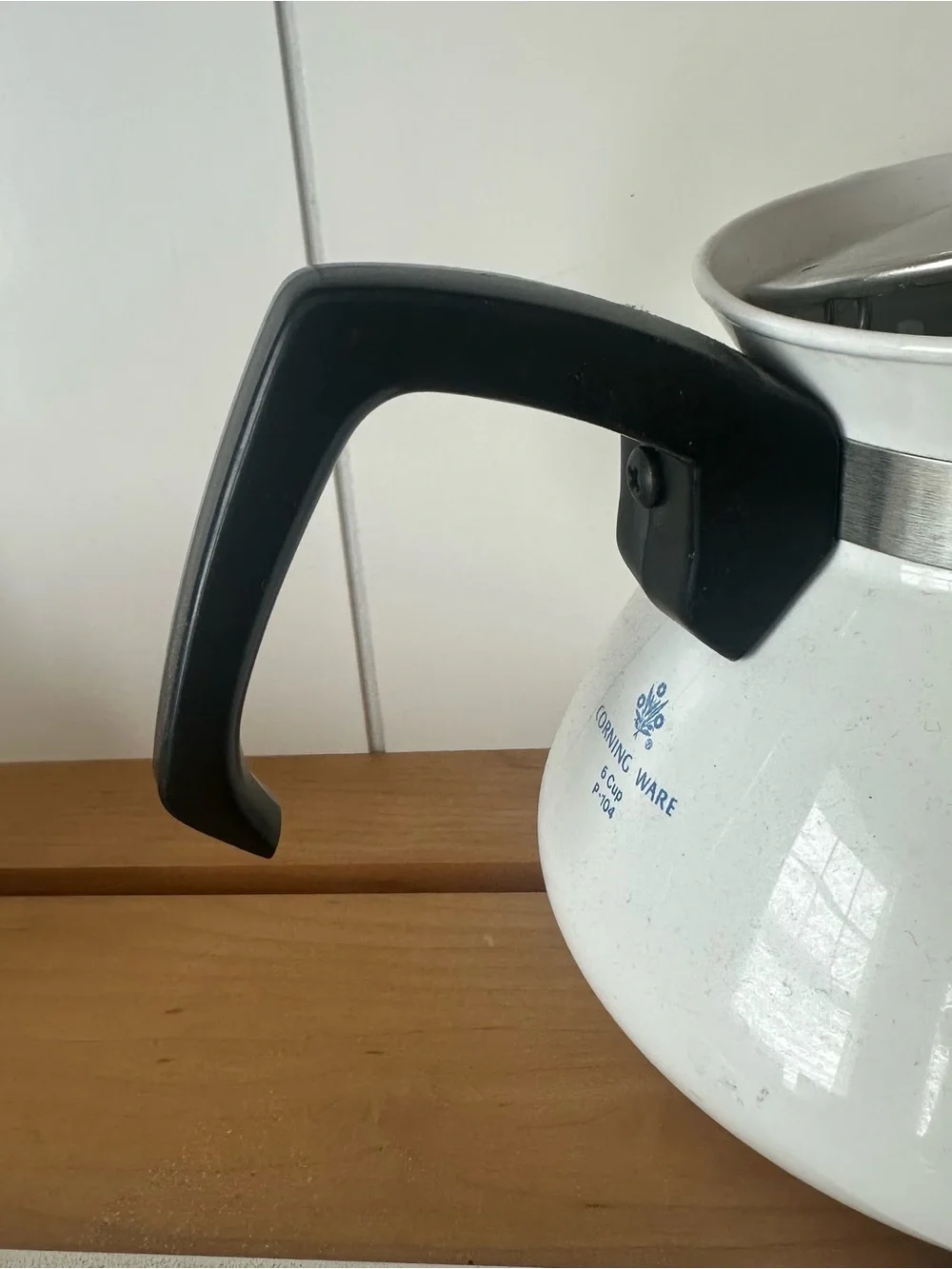 Vintage Corning Ware Cornflower Enamel Coffee Pot with lid